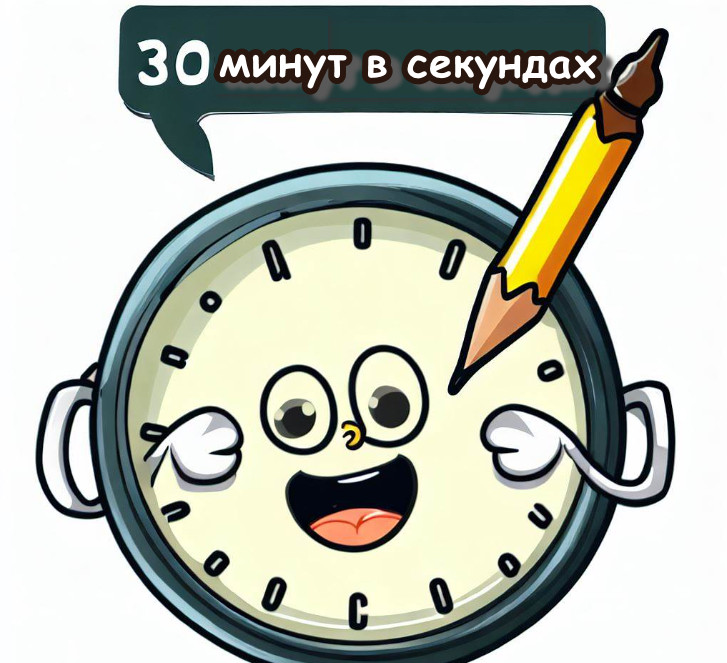 30 минут в секундах. Будет интересно